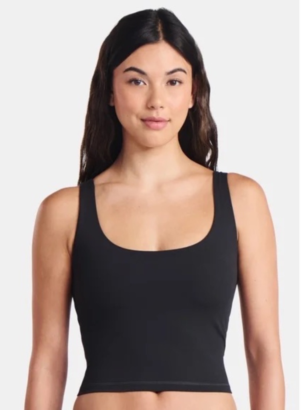 Avia SoftSculpt Longline UPF Moisture-Wicking Sports Bra XXL 20 Black Soot